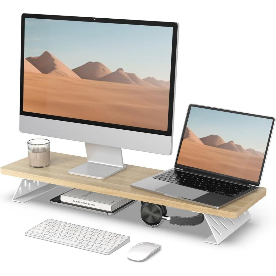 Elegantes Monitorständer für den aus Holz