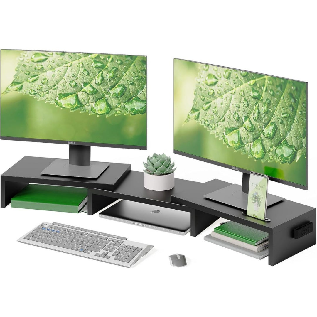 Glänzendes Monitorständer aus Holz für Homeoffice
